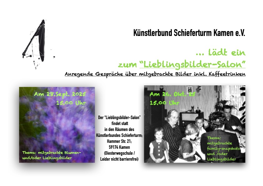 Handzettel Lieblingsbilder-Salon beide Termine